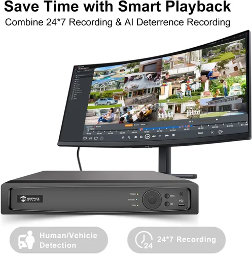 Miniatura 12 de Anpviz AI 12MP 8CH POE NVR (12MP/8MP/6MP/5MP/4MP/3MP/1080P) Grabador de video en red inteligente AI POE - Soporta hasta 8 cámaras POE de 12 MP
