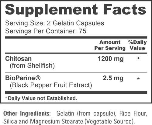 Miniatura 4 de NusaPure Quitosano 1200 mg 150 cápsulas (sin OMG y sin soja) con bioperina