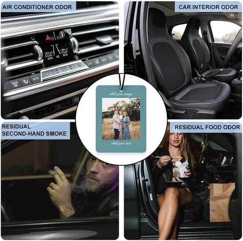 Miniatura 5 de Ambientador personalizado para automóvil – Impresión de doble cara personalizada con foto texto – Regalo personalizado para el día de San Valentín