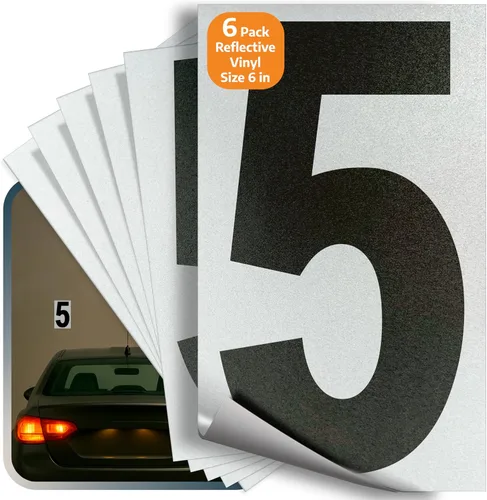 Miniatura 97 de iSYFIX Calcomanías de vinilo negro número 0 (Zero) – Paquete de 6 calcomanías de 1.5 pulgadas – Calcomanías de alta calidad, fondo reflectante