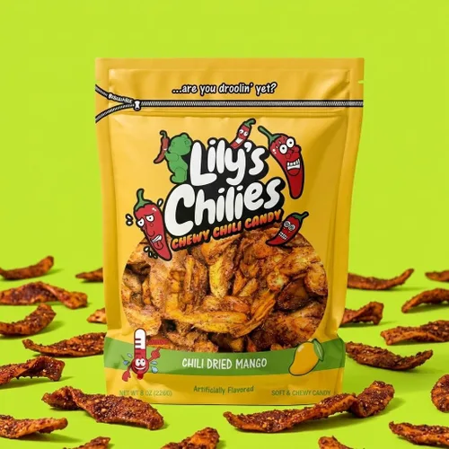 Miniatura 12 de Lilys Chilies, Caramelos masticables agrios y chiles (cinturones de manzana con chile)