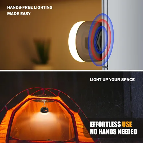 Miniatura 8 de Yonktoo Linterna de camping recargable, 300 horas de funcionamiento, 6400 mAh, IPX5 impermeable para tienda de campaña para camping, senderismo