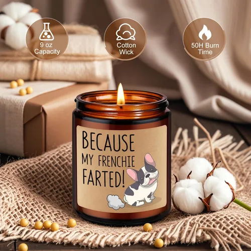 Miniatura 3 de Velas LEADO, regalos de bulldog francés para mujeres, hombres - divertidos regalos de bulldog para dueños de bulldog francés, papá de bulldog, mamá