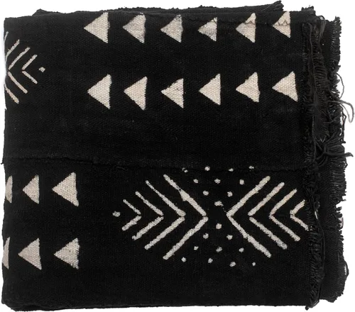 Miniatura 20 de The Bead Chest Tela de barro Bogolan Mali color negro ébano – Tejido africano hecho a mano de África Occidental – 40 x 64 pulgadas – Ideal
