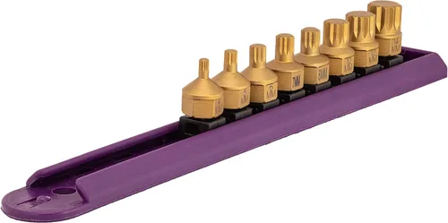 Miniatura 2 de Mayhew Tools 16003 Juego de brocas de doble unidad de perfil bajo, 11 piezas Torx, revestimiento de titanio Recubierto de titanio