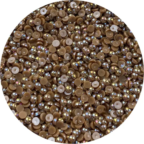 Miniatura 21 de 1000 piezas de cuentas de perla media de 5 mm cuentas de perla plana cuentas de perla redondas planas de plástico para manualidades, embellecimiento