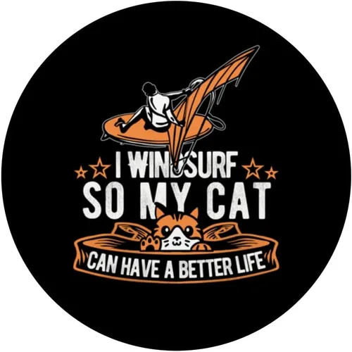 Miniatura 3 de Windsurfing Cat - Windsurf Sailboarding Windsurfer PopSockets Swappable PopGrip