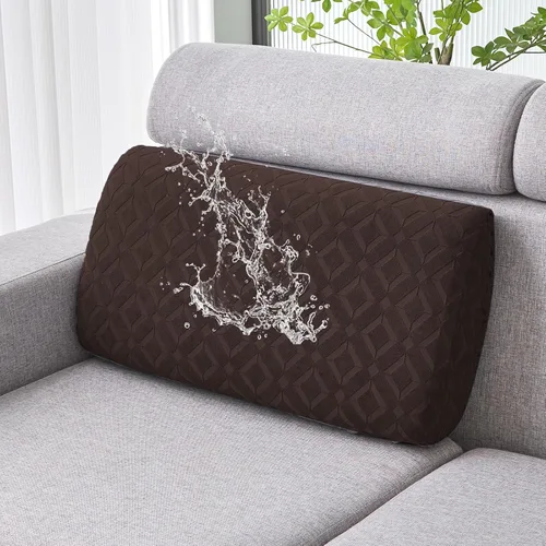 Miniatura 41 de Genina Fundas de cojín para sofá impermeables, fundas elásticas para sofá seccional, funda de cojín lavable, antideslizante, con parte inferior