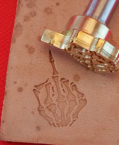Miniatura 9 de DandS ltd Herramienta de sello de cuero, Escala de Dragón, herramienta profesional de acero para artesanía de cuero, grabado en relieve, tallado