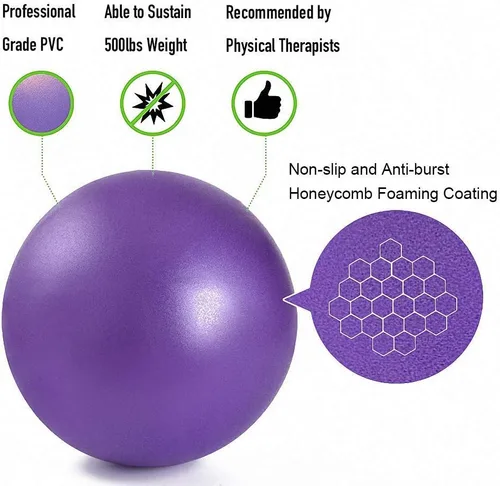Miniatura 2 de 2 mini pelotas de ejercicio – Pelotas de Pilates pequeñas de grado profesional anti estallido resistente y antideslizante para yoga, fitness