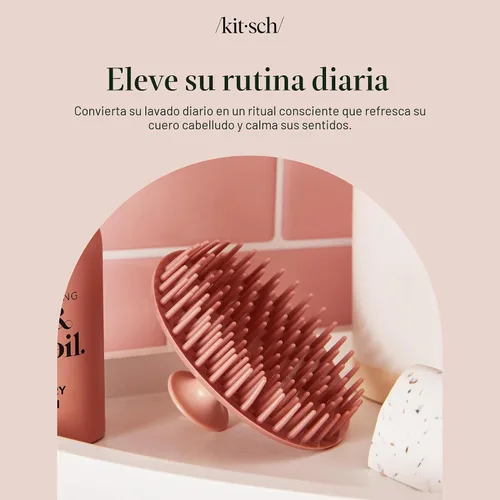 Miniatura 9 de Kitsch Masajeador de cuero cabelludo para el cuidado del cabello - Depurador de cuero cabelludo, cepillo de champú y exfoliante para todo