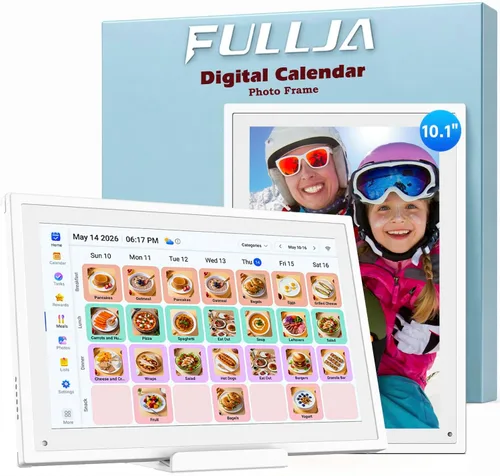 10.1 inch Digital Calendar Wall Touch Screen Electronic Calendar – Interactive Smart Family Planner, No Subscription, Chore Chart, Meal Planner,