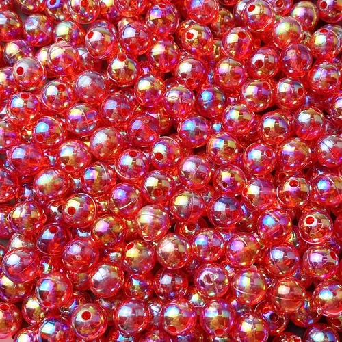 Miniatura 17 de 1000 piezas de cuentas redondas de acrílico de 6 mm, colores AB, cuentas espaciadoras redondas para aretes, pulseras, collares, llaveros, joyería