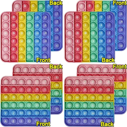 Miniatura 8 de Juguete antiestrés alfabeto Pop, letras ABC, números, juguetes educativos y de aprendizaje, juguetes sensoriales redondos, juegos de apretar