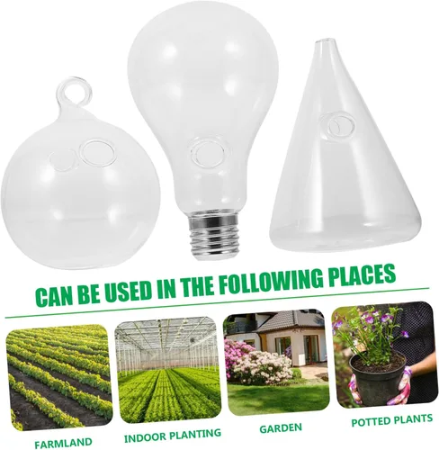 Miniatura 2 de BESTonZON 3Pcs Hanging Glass Planters Stylish Plant Holders Water Plant Containers for Home Decor for Terrarium and Succulent Display Smooth Surface