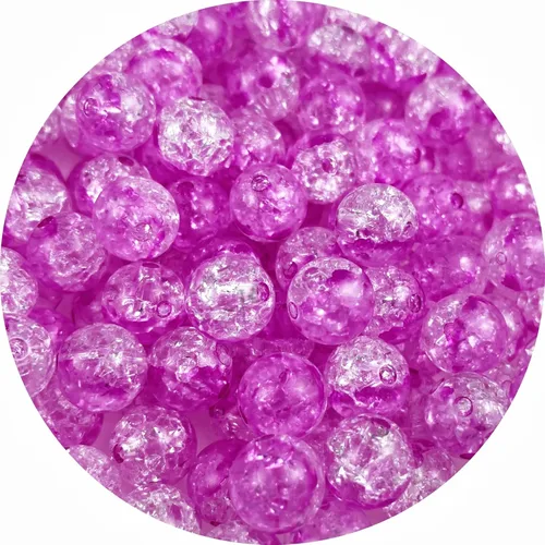 Miniatura 9 de 300 cuentas de acrílico agrietadas de 0.315 pulgadas (0.315 in) redondas de cristal, cuentas espaciadoras a granel para hacer joyas, collares, Negro