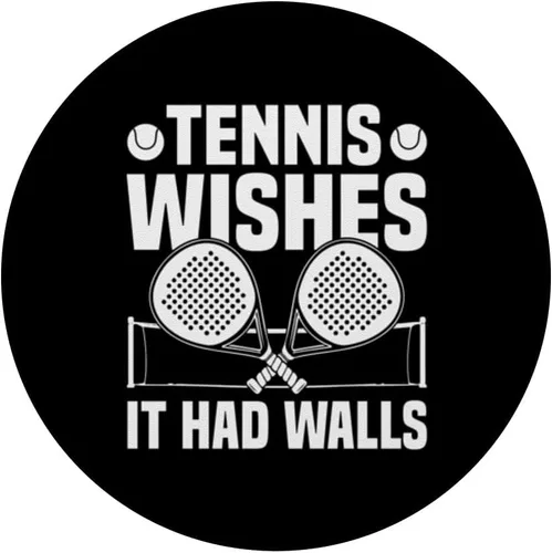 Miniatura 3 de Tennis Wishes It Had Walls Pádel Pádel PopSockets Adhesivo PopGrip