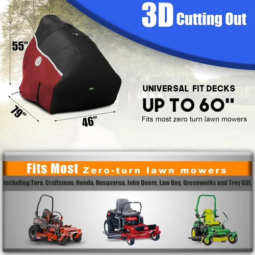 Miniatura 6 de Funda para tractor de césped de 420D, cubierta impermeable para tractor resistente, se adapta a cubiertas de hasta 54", ajuste universal para John