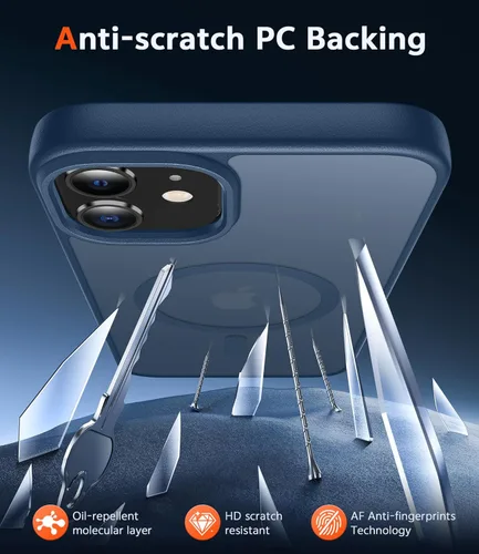 Miniatura 1251 de FNTCASE Funda para iPhone 13 Pro-Max: Fundas magnéticas transparentes compatibles con Magsafe Slim anti amarillamiento protección contra caídas