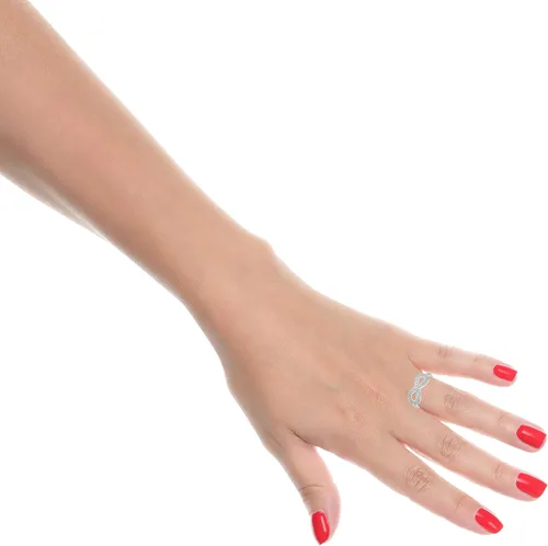 Miniatura 2 de Anillo de plata de ley con diamantes de 0,33 cttw
