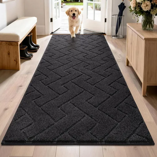 Miniatura 31 de PURRUGS Alfombra de fácil cuidado de 6 x 9 pies, antideslizante, lavable a máquina, tapete para puerta de perro, resistente a las manchas