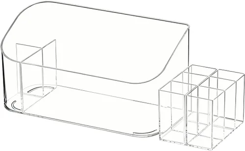Miniatura 12 de SUNFICON Bandeja Soporte Organizador de Maquillaje Estuche Expositor de Cosméticos de Mesa Escritorio Tocador Encimera Baño Pared Gabinete Caja