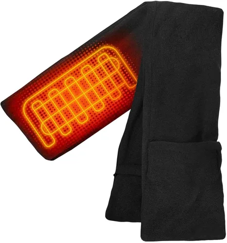 Miniatura 3 de ActionHeat - Bufanda térmica con batería AA para calefacción de cuello, bufanda eléctrica de forro polar de poliéster con bolsillo y paneles