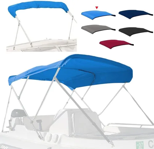 Miniatura 10 de Funda de repuesto para parte superior Bimini de 3 arcos, resistente a la decoloración y a las grietas, poliéster de grado marino 600D, impermeable
