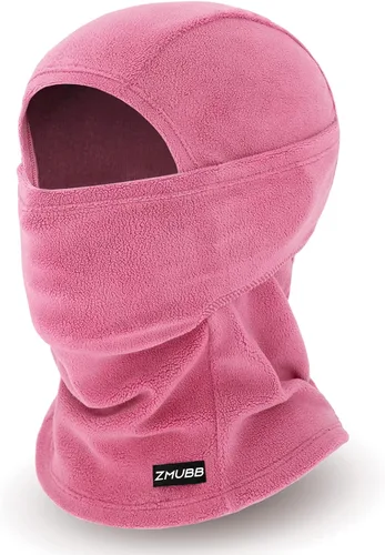 Pasamontañas de forro polar para niños, máscara de esquí, calentador de cuello para niños y niñas, cubierta facial resistente al viento para clima