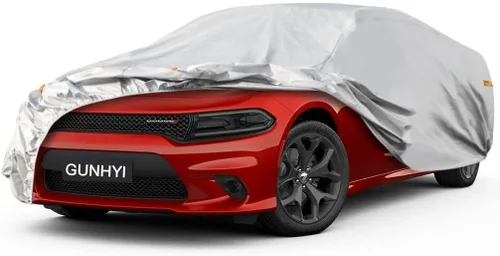 Miniatura 10 de GUNHYI - Funda impermeable para automóviles para todo tipo de clima, funda de 6 capas de alta resistencia para exteriores, protección contra