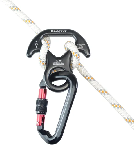 Miniatura 6 de 30kN/35kN/40kN Rescate Figura 8 Descender Engranaje de escalada Equipo de descenso Dispositivo de rappeling de placa de aparejo para escalada