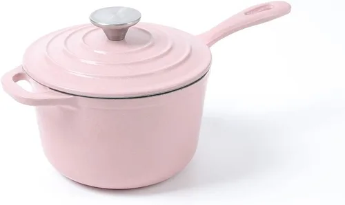 Miniatura 11 de HAWOK Mini cacerola de hierro fundido de 1 cuarto de galón, 5.5 pulgadas con tapa, pre-sazonada