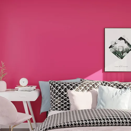 Miniatura 3 de VEELIKE Papel tapiz rosa magenta para pegar y despegar, papel de contacto rosa para escritorio, armarios, cajones, paredes, 15.7 x 118 pulgadas