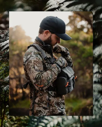 Miniatura 7 de SPIKA Binocular Arnés Pecho Pack, Bino Case con Telémetro Impermeable Bolsa para Caza