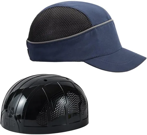 Miniatura 7 de MOHEEN Gorra de seguridad estilo gorra de béisbol con rayas reflectantes, ligera y transpirable, gorra de protección para la cabeza