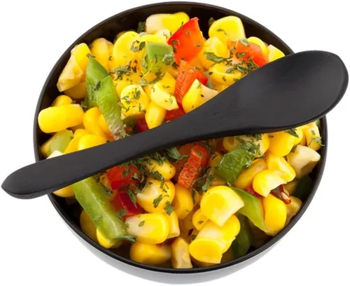 Miniatura 7 de Restaurantware Tenedores desechables de bambú de 3.5 pulgadas, 100 tenedores de bambú negro, tenedores de bambú sostenibles y duraderos para picnic
