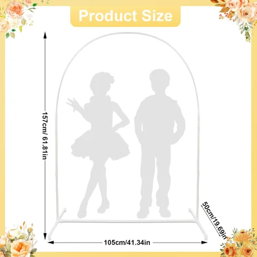 Miniatura 2 de Soporte de arco de PVC de 5.2 pies con base para piso, kit de arco de globos ligero desmontable con base de bolsa de agua para estabilidad