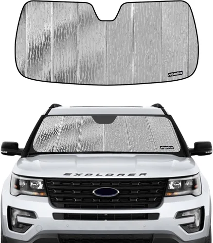 Miniatura 8 de Pigenius Parasol para parabrisas Ford Explorer 2016-2019, acabado plateado metálico