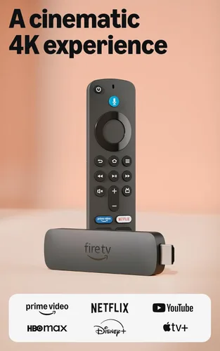 Amazon Fire TV Stick 4K (modelo más reciente), con búsqueda de Fire TV con IA, Wi-Fi 6, streaming de más de 1.8 millones de películas y series, TV