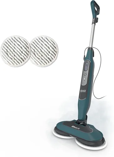 Shark Steam & Scrub - Trapeador de vapor todo en uno para fregar y desinfectar suelos duros, 2 modos de vapor, 2 almohadillas suaves de agarre de