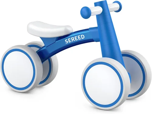 Miniatura 13 de SEREED - Bicicleta de equilibrio para bebés de 1 año, niños y niñas de 12 a 24 meses, primera bicicleta para niños de 4 ruedas, regalos de primer