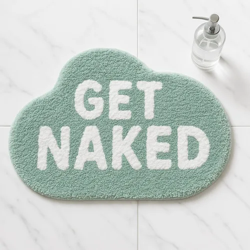 Miniatura 11 de Get Naked - Alfombra de baño antideslizante, bonita alfombra de baño copetuda, alfombra de baño de microfibra lavable para interiores, para baño