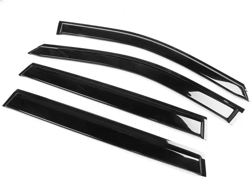 IKON MOTORSPORTS, Visera adhesiva para ventana compatible con Toyota RAV4 2019-2025, humo oscuro acrílico, 4 unidades, protección contra la lluvia,