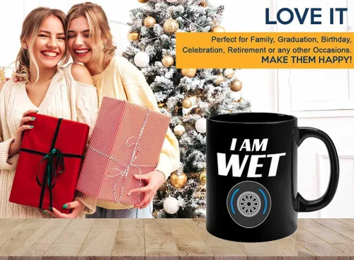 Miniatura 6 de Taza de café Racer de 11 onzas, color negro, I'm Wet - Fuel Speed Racer Car Guys Circuit Automotive Racing Boy Regalos para él, papá, hombres, novio