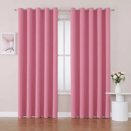 Miniatura 117 de ChrisDowa - Cortinas de cenefa pequeñas para cocina, cortinas cortas con ojales y aislamiento térmico para oscurecer la sala y habitación