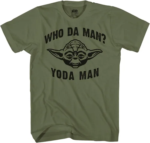 Miniatura 3 de STAR WARS Who Da Man Yoda - Camiseta gráfica para hombre, Verde