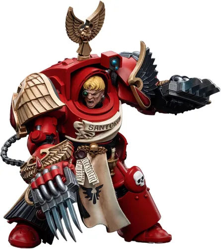 Miniatura 2 de JOYTOY 1/18 Warhammer 40,000 Figura de acción Blood Angels Capitán con pistola Inferno y colección Power Fist Modelo Pre-Order