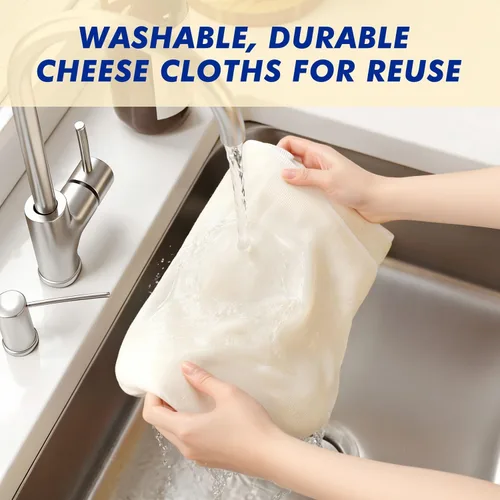 Miniatura 5 de 2 yardas de paño de queso reutilizable, grado 100, paño de queso para colar artesano, colador de tela de muselina 100% algodón sin blanquear