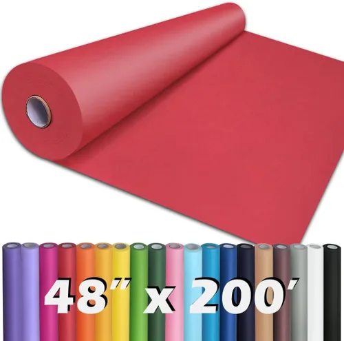 Miniatura 20 de PerkHomy - Rollo de papel kraft blanco de 36" x 2,400" (200') para manualidades, papel de tablón de anuncios, arte, cobertura de mesa, manualidades