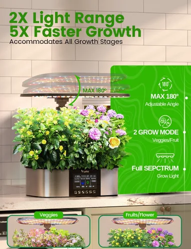 Miniatura 6 de LetPot LPH-Max Kit de Sistema de Cultivo Hidropónico, 21 Cápsulas APP y WiFi Control Automático Jardín Interior Inteligente con Luz LED